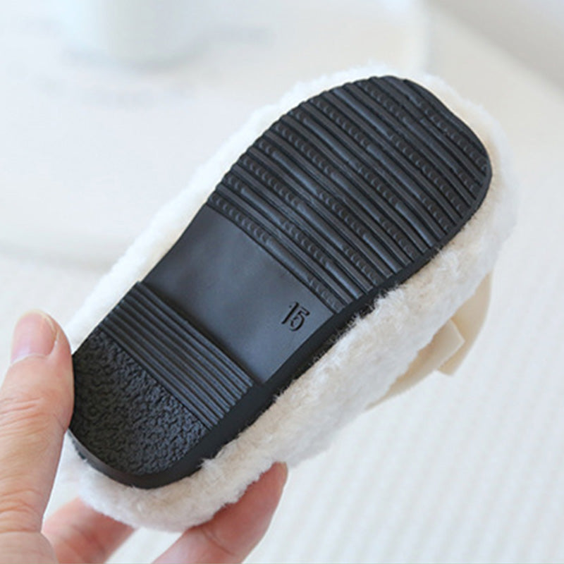 Kışlık Kız Bebek Kelebek Pofuduk Prenses Ayakkabı