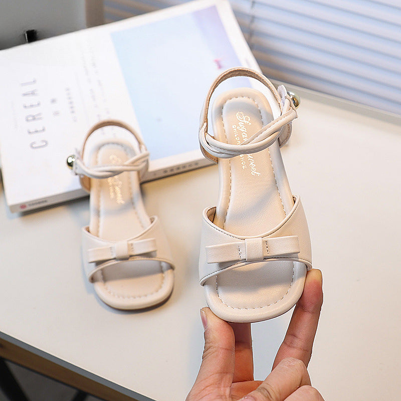Tek Bantlı Fiyonklu Prenses Sandalet Yeni Yaz Çocuk Sandaletleri