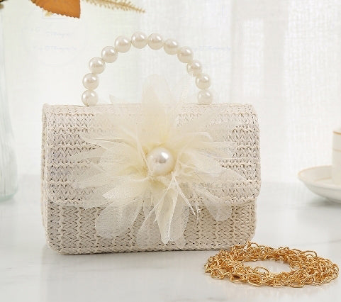 Çiçek İnci Çocuk Çantası Kız Prenses Çanta