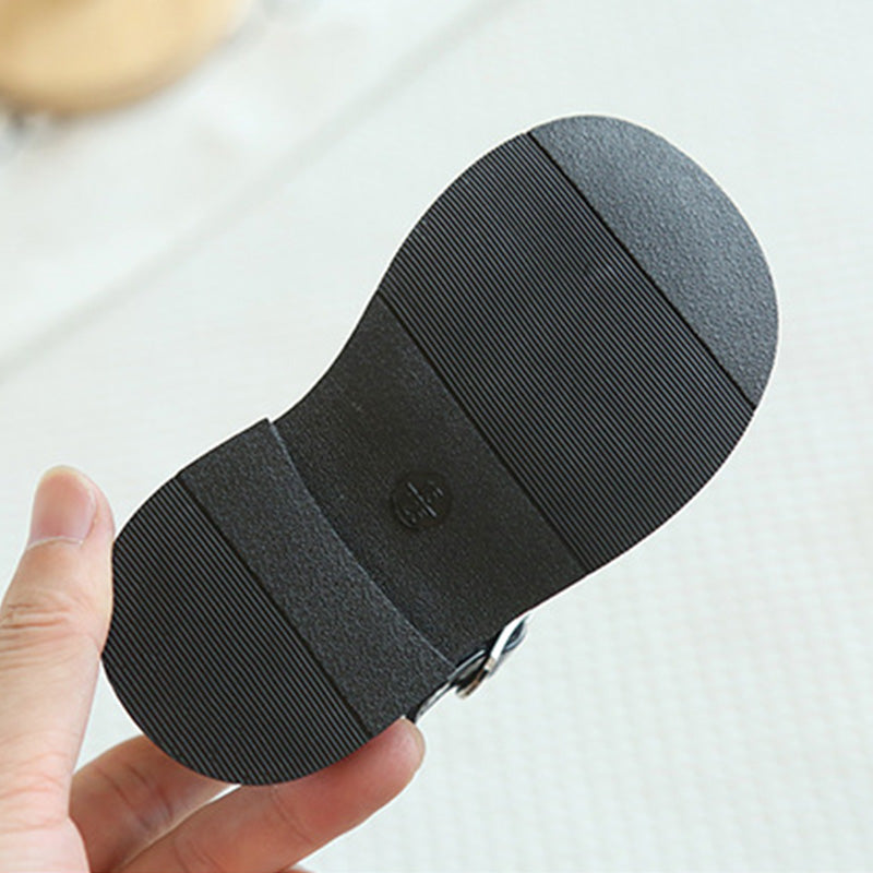 Kız Bebek Deri Ayakkabı İnci Çorap Bot Prenses Ayakkabı