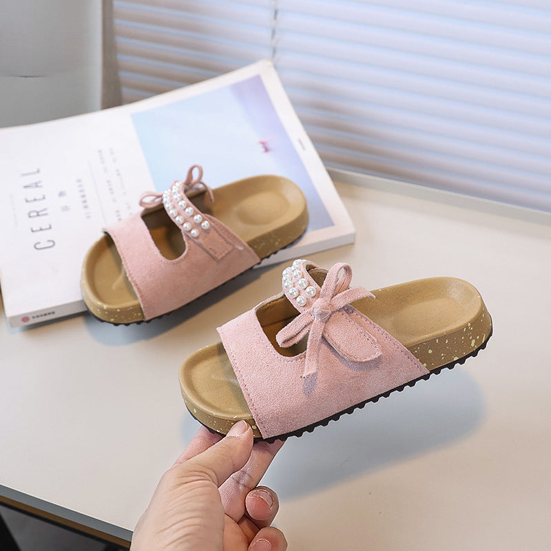 Yaz Yeni Kız Modası İnci Prenses Ayakkabı Sandalet