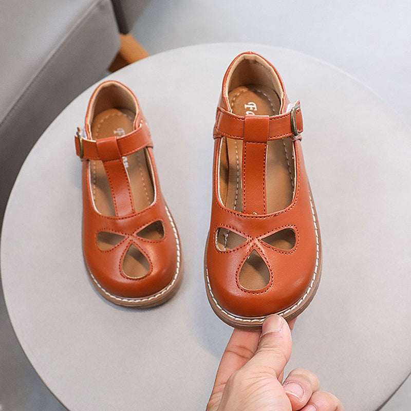 Prenses Deri Ayakkabı İçi Boş Sandalet