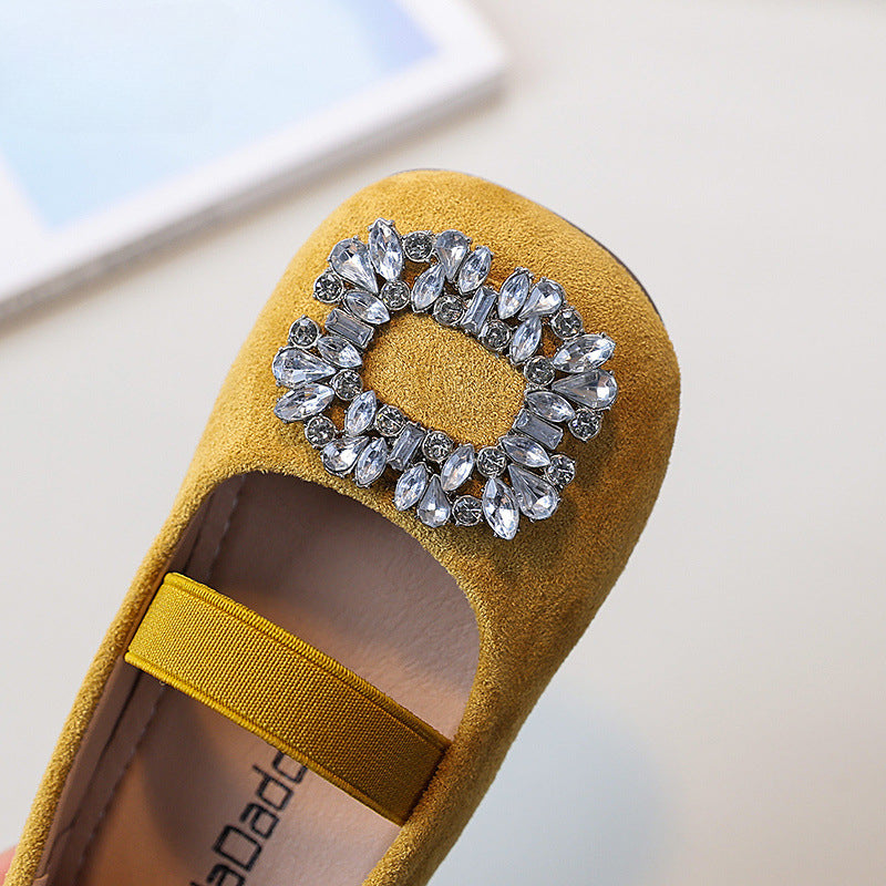 Kız Çocuk Rhinestone Prenses Ayakkabı Sevimli Fiyonk Ayakkabı