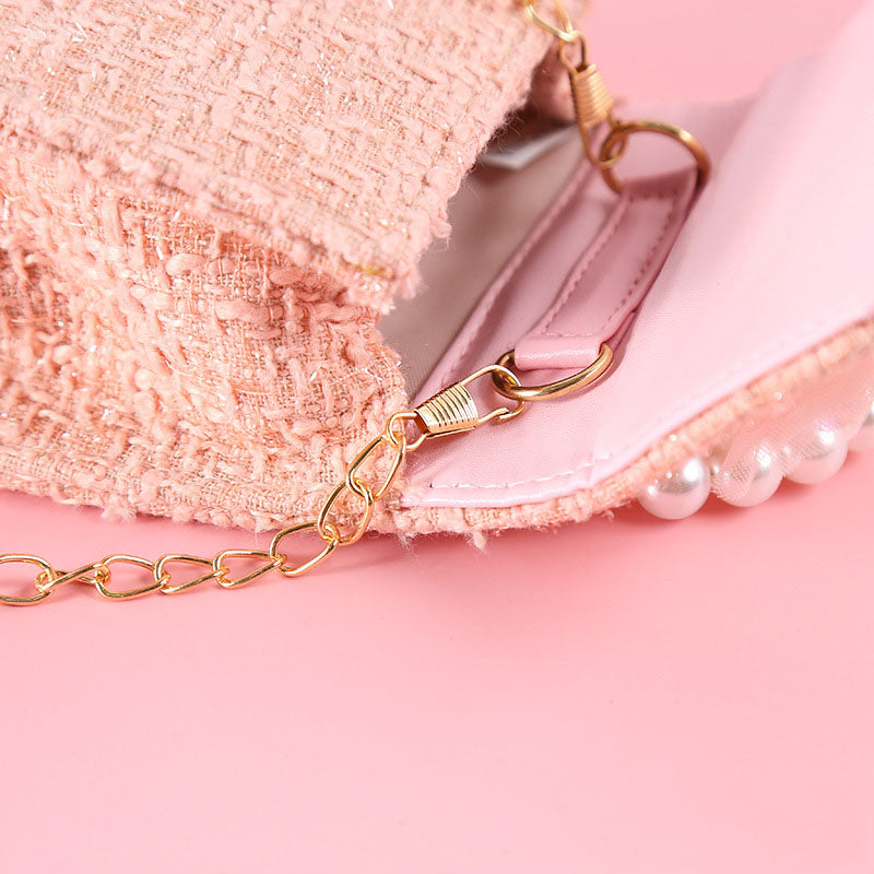 Kızlar Fiyonklu Prenses Çapraz Askılı Zincir Çanta