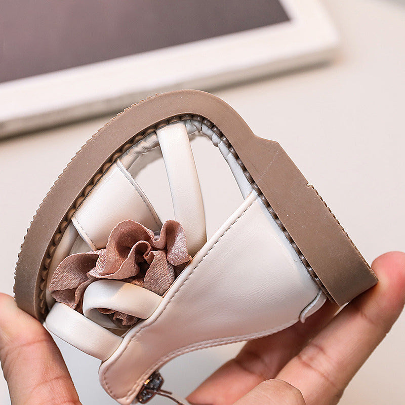 Kız Bebek Çiçek Sandalet Doğum Günü Prenses Ayakkabıları