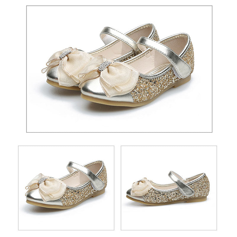 Yürümeye Başlayan Eğlenceli Ve Sevimli Sandalet Kız Fiyonk Payet Boncuk Prenses Sandalet