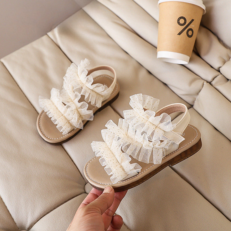 Kız Doğum Günü Prenses Ayakkabı Yaz Çocuk Yumuşak Taban Ayakkabı