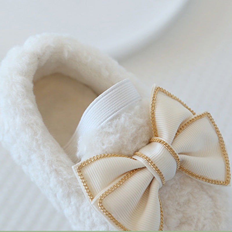 Kışlık Kız Bebek Kelebek Pofuduk Prenses Ayakkabı